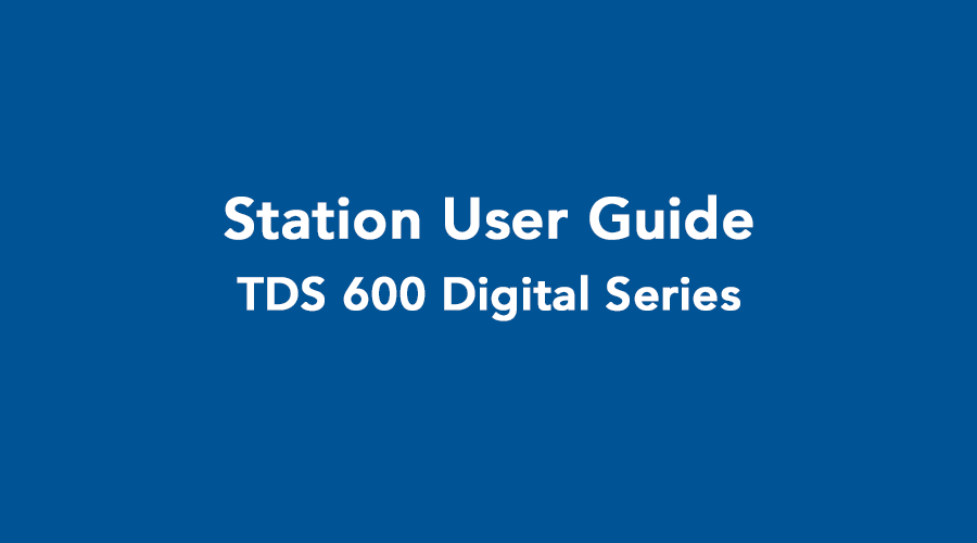 TDS 600 User Guide 